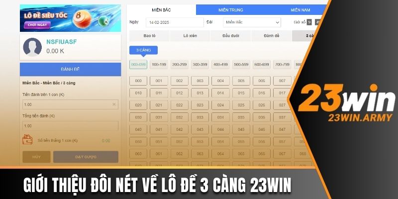 Giới thiệu đôi nét về lô đề 3 càng 23Win