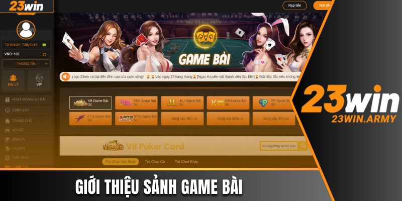 Giới thiệu sảnh Game bài