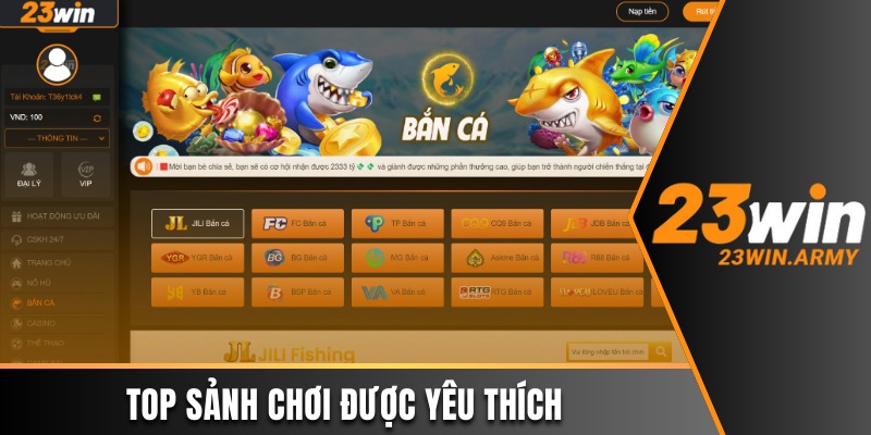 Top sảnh chơi được yêu thích